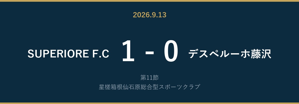 第11節 vs デスペルーホ藤沢 1-0
